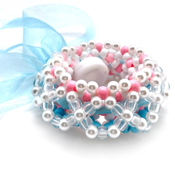 LASR Love Dream Light Up Ribbon Rave Kandi Bracelet - Picture 5 of 6